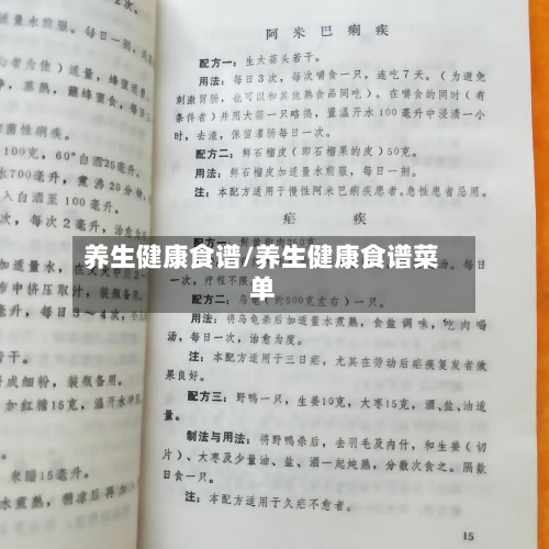 养生健康食谱/养生健康食谱菜单