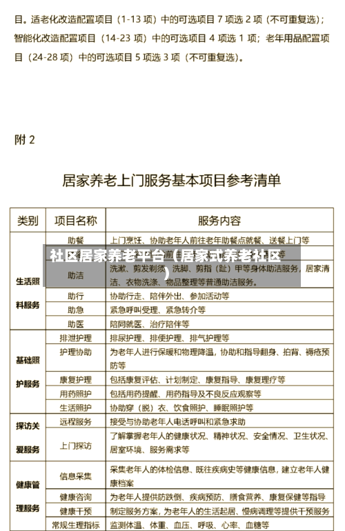 社区居家养老平台（居家式养老社区）-第1张图片