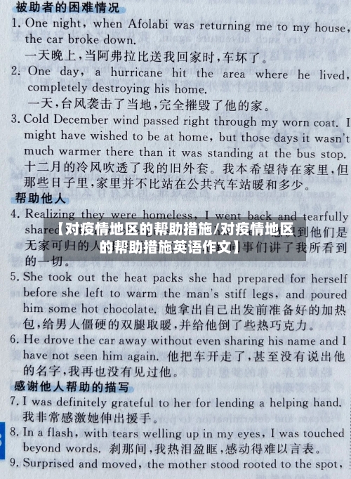 【对疫情地区的帮助措施/对疫情地区的帮助措施英语作文】