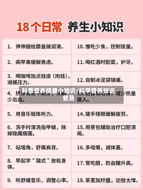 科普营养健康小知识/科学营养知识普及