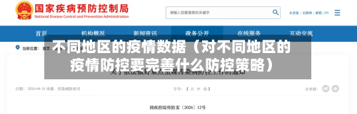 不同地区的疫情数据（对不同地区的疫情防控要完善什么防控策略）