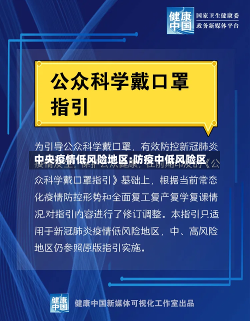 中央疫情低风险地区:防疫中低风险区