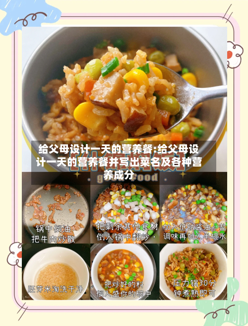 给父母设计一天的营养餐:给父母设计一天的营养餐并写出菜名及各种营养成分-第1张图片