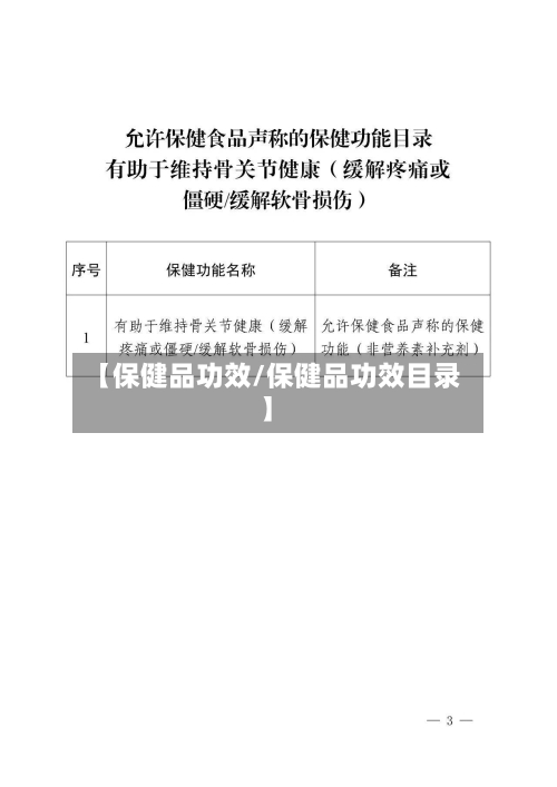 【保健品功效/保健品功效目录】-第1张图片