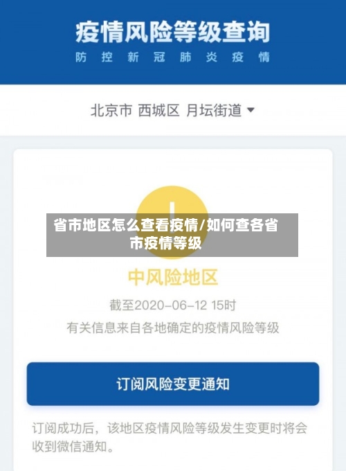 省市地区怎么查看疫情/如何查各省市疫情等级-第1张图片