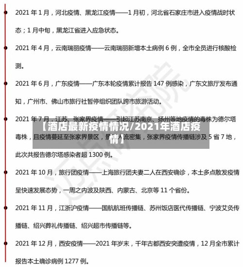 【酒店最新疫情情况/2021年酒店疫情】