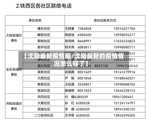 【沈阳最新疫情期/沈阳最新的疫情情况怎么样了】