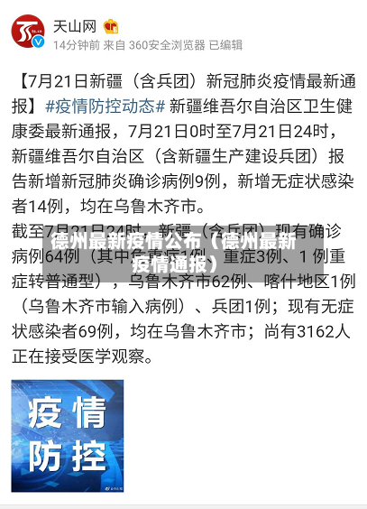 德州最新疫情公布(德州最新疫情通报)-第1张图片