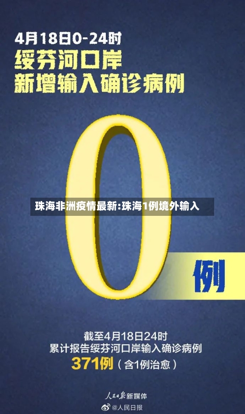 珠海非洲疫情最新:珠海1例境外输入-第1张图片