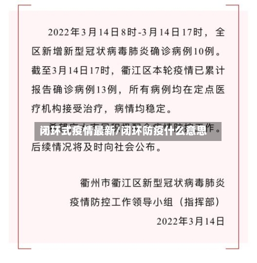 闭环式疫情最新/闭环防疫什么意思-第1张图片