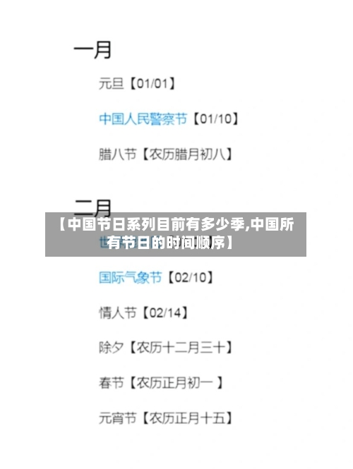 【中国节日系列目前有多少季,中国所有节日的时间顺序】-第1张图片