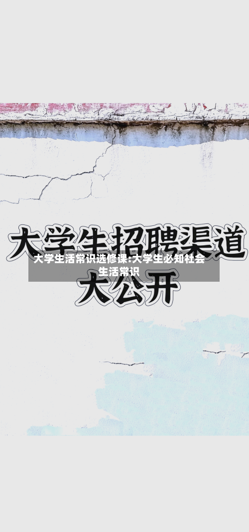 大学生活常识选修课:大学生必知社会生活常识-第1张图片